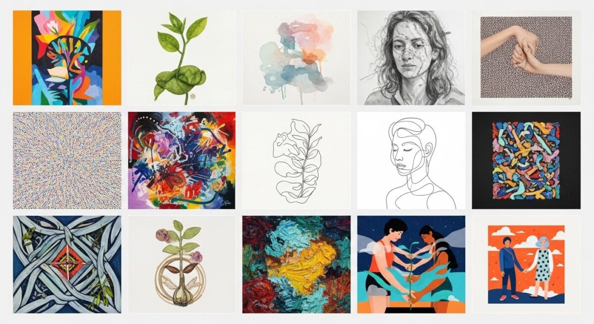 Unleash Your Creativity: A Step-by-Step Guide to Creating and Running Your Own Art Challenge 7 A collage of diverse artworks created by a community of artists participating in the same art challenge.