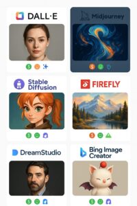 Comparison of best AI art generators and artificial intelligence art creation tools available in 2025 for digital artists