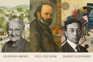 Is It Too Late to Become an Artist? The Answer is a Resounding No! 3 famous late in life artists collage