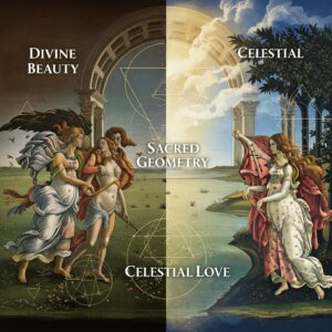 Neoplatonic philosophy in Botticelli's paintings showing divine beauty concepts and Renaissance humanist ideals