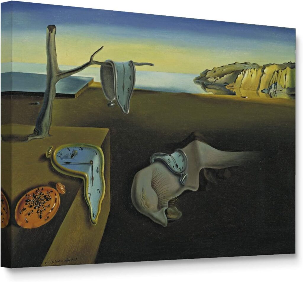 The Hidden Symbolism in Salvador Dalí's Art: Decoding the Master's Visual Language 3 Hidden symbolism in Salvador Dalí's Persistence of Memory showing melting clocks representing fluid time and subconscious mind