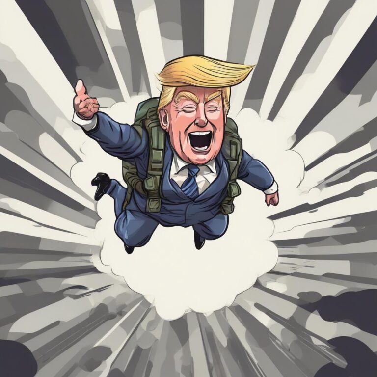 best free clip art sites - Trump parachuting
