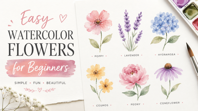 Easy Watercolor Flowers for Beginners banner