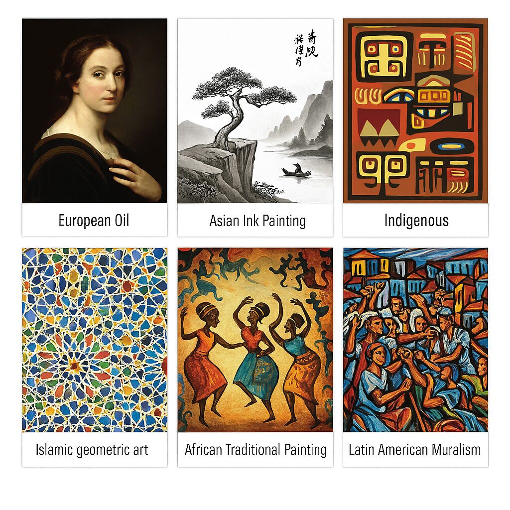 The Complete Guide to Art Types and Styles: Understanding Different Painting Techniques and Artist Classifications 6 Global diversity in styles of art a