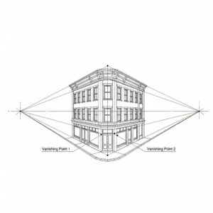 Mastering Perspective: A Beginner's Guide with a Fun Web Tool 6 two point perspective building