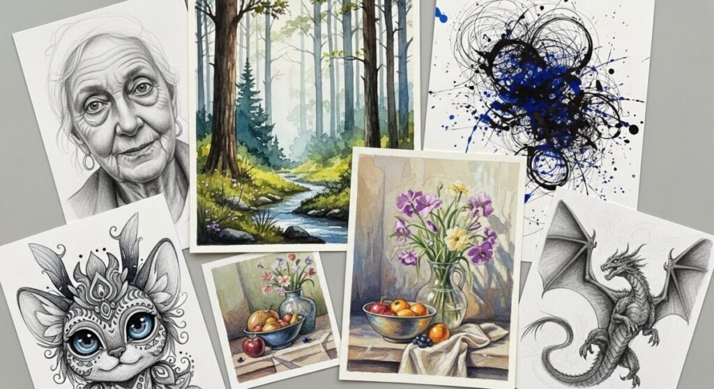 Boost Your Creativity: Unique Ideas For Drawing When You Need Inspiration 7 unique drawing ideas mixed media artwork examples