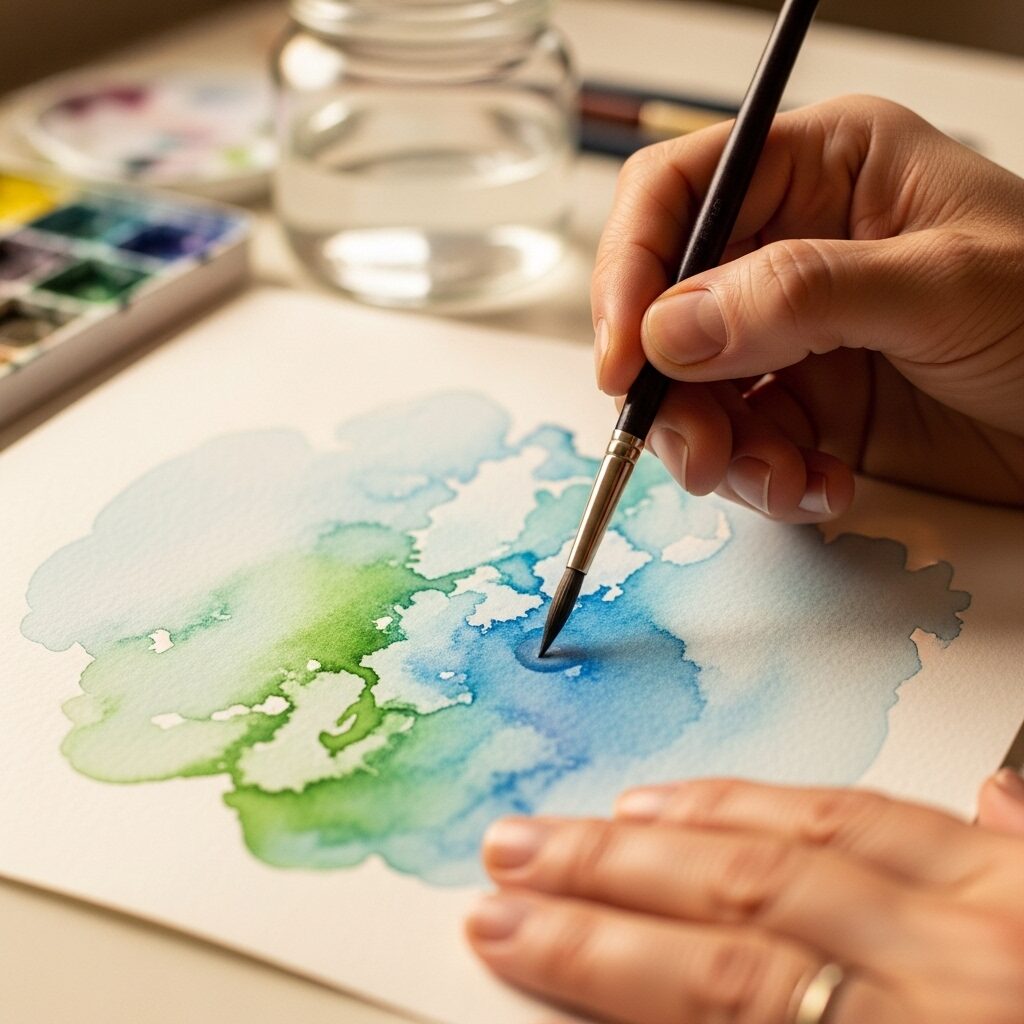 Zen Watercolor Art: A Complete Guide to Mindful Painting Techniques 4 watercolor meditation wet on wet mindfulness technique