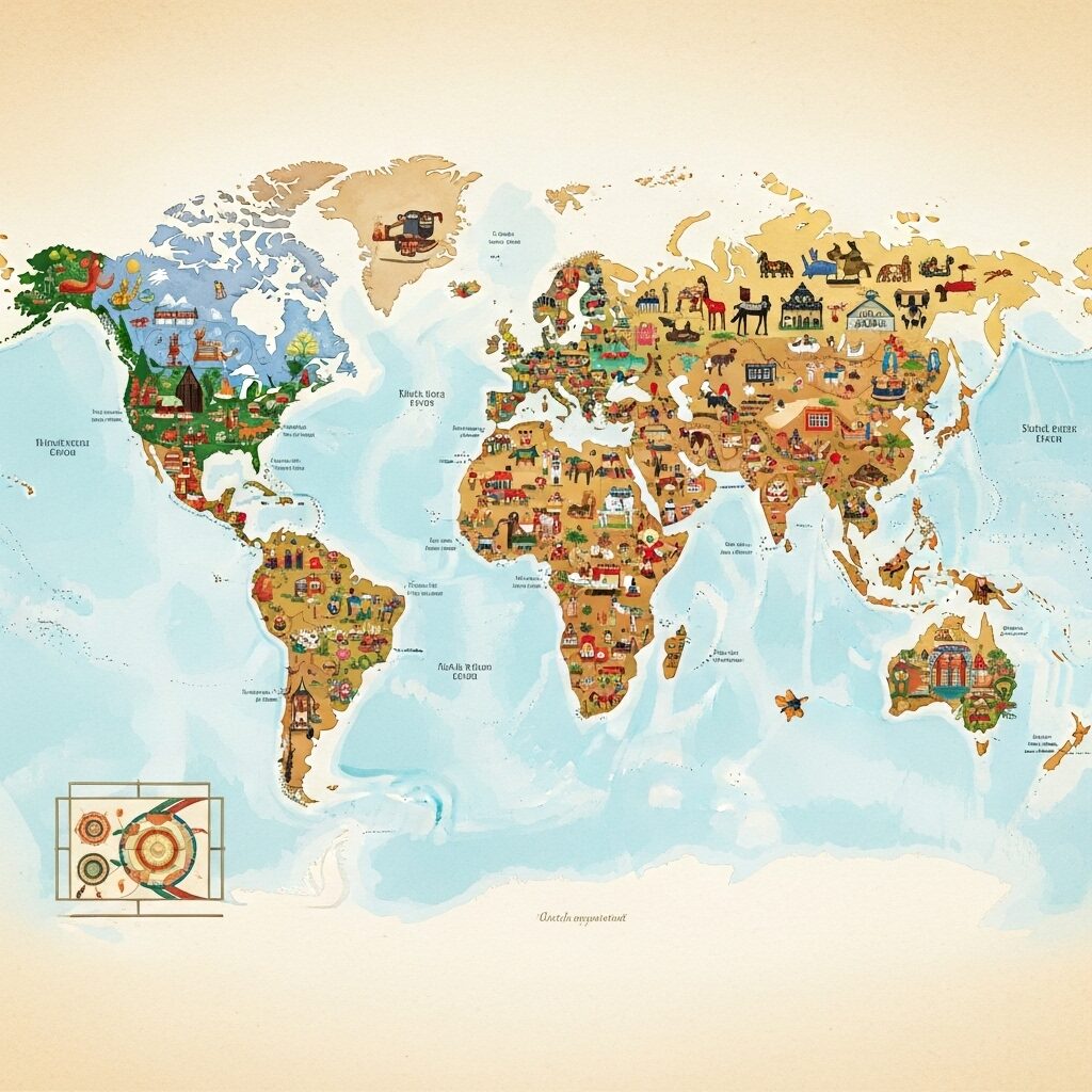 world of folk art map