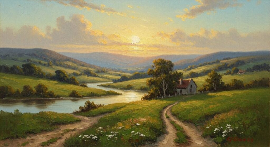 The 3 Rules of Oil Painting: A Foundation for Lasting Art 3 Oil landscape created with 3 rules of oil painting observed