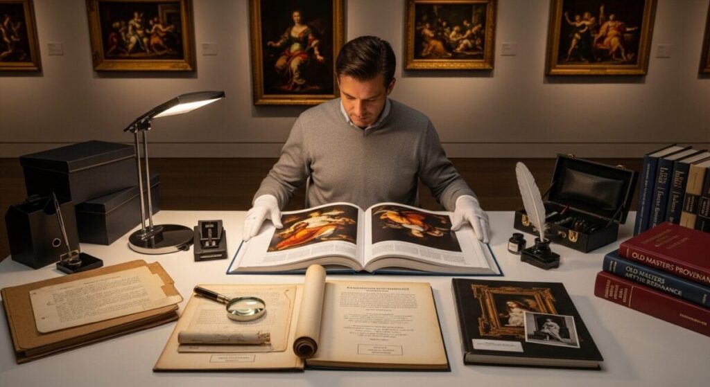 Why the Catalogue Raisonné is Crucial for Art Authentication Provenance 3 Art Authentication Provenance: expert at work