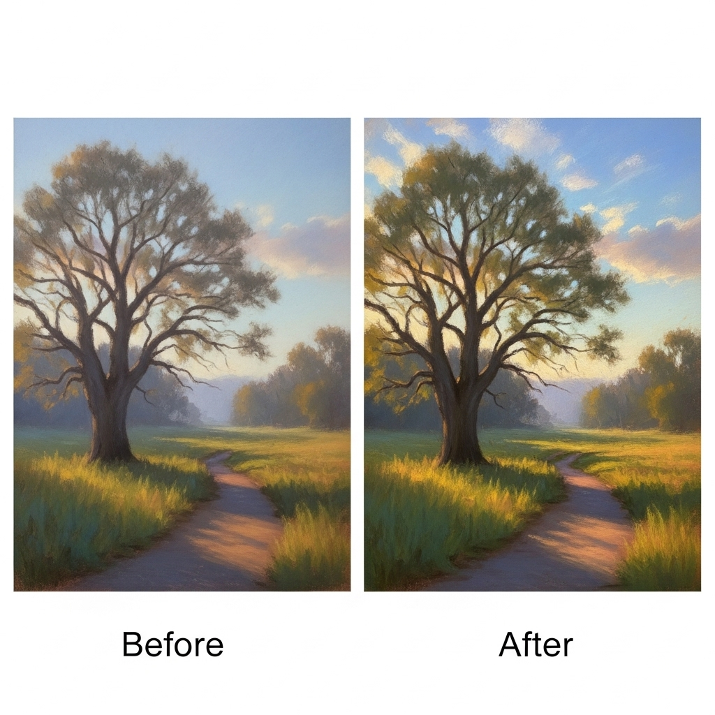 Top 5 Common Pastel Painting Mistakes (and How to Avoid Them) 10 Before and after examples of common fixes in pastel painting