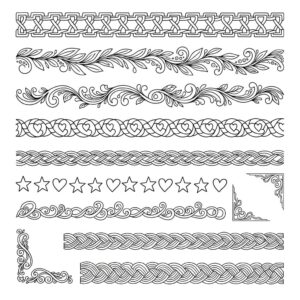 Easy Doodle Patterns for Beginners: Your First Step to Creative Doodling 7 decorative doodle borders frames patterns