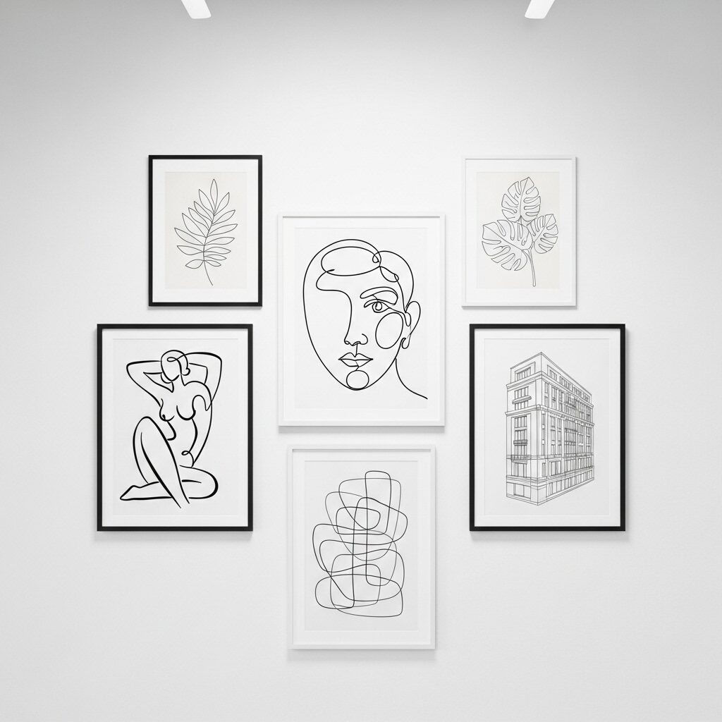 Examples of famous outline drawing art