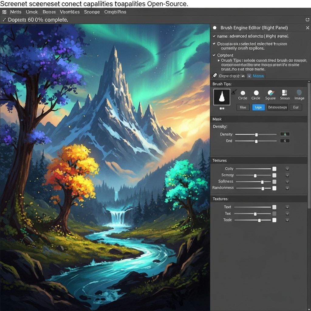 Best Digital Painting and Drawing Apps in 2025: A Complete Guide for Artists 7 Krita software interface displaying advanced brush engine settings and painting canvas demonstrating professional free digital art software capabilities