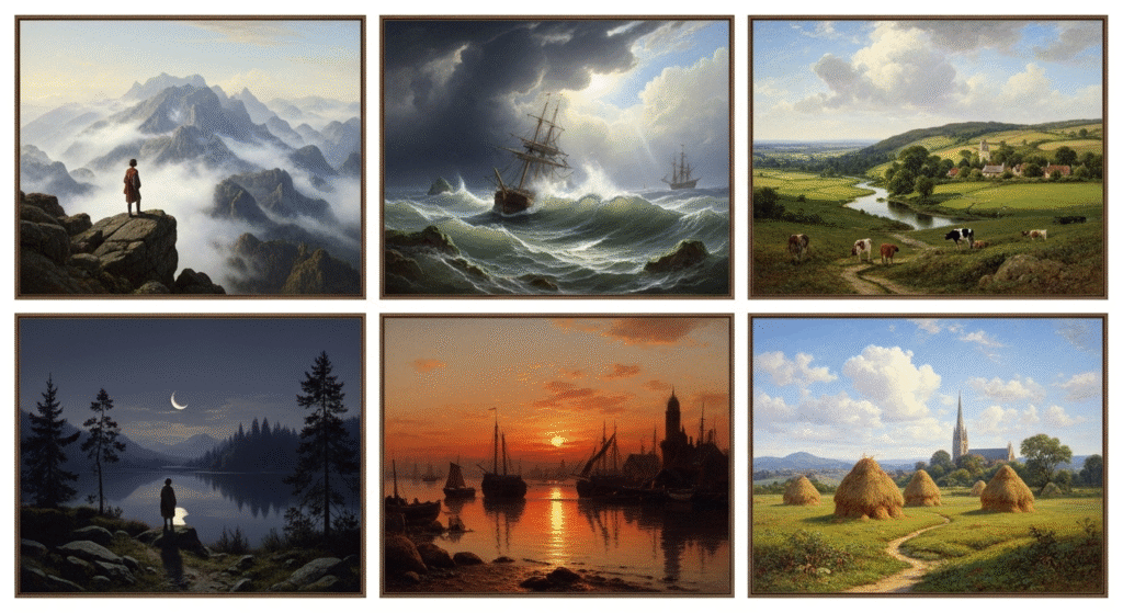 The Role of Nature in Romanticism: Beyond Pretty Landscapes 6 Gallery of famous Romantic period nature paintings by Caspar David Friedrich JMW Turner and John Constable