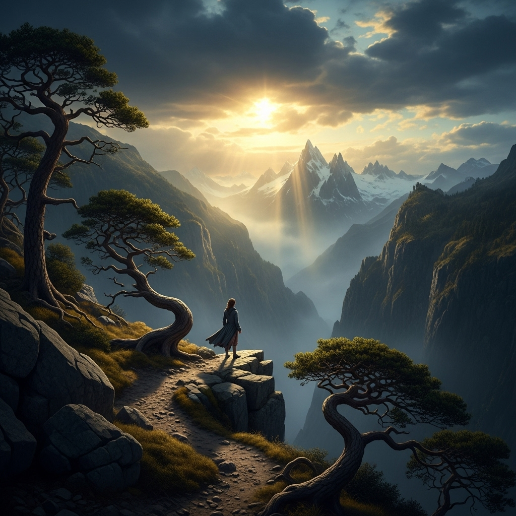 The Role of Nature in Romanticism: Beyond Pretty Landscapes 5 Romantic era painting of individual contemplating vast mountain scenery