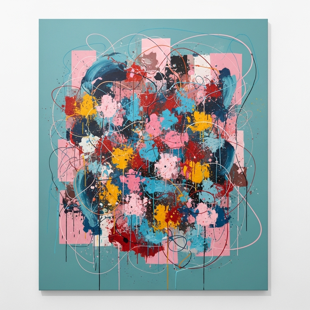 splash abstract art as a strategic painting style choice