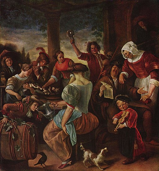 Discover the Most Famous Dutch Golden Age Paintings 7 The Merry Family by Jan Steen.