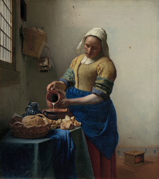 Discover the Most Famous Dutch Golden Age Paintings 5 The Milkmaid (c. 1658–1661). Oil on canvas, 45.5 x 41 cm (17.9 x 16.1 in). Rijksmuseum, Amsterdam