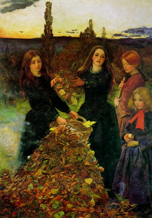 Top 10 John Everett Millais Paintings: A Pre-Raphaelite Masterpiece Tour 9 Millais - Herbstblätter