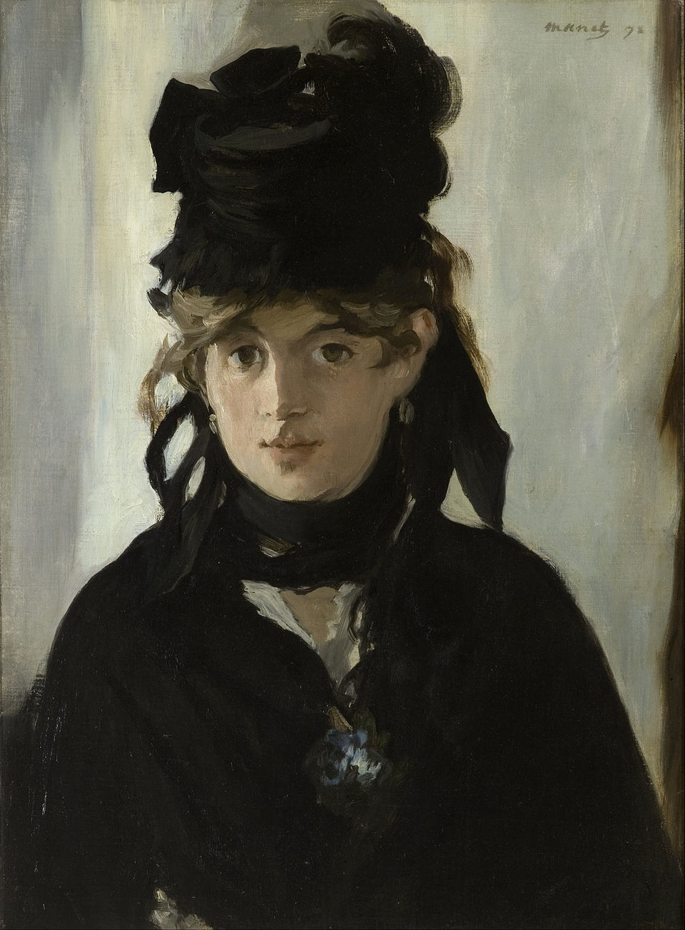 A painting by Manet titled Berthe Morisot with a Bouquet of Violets