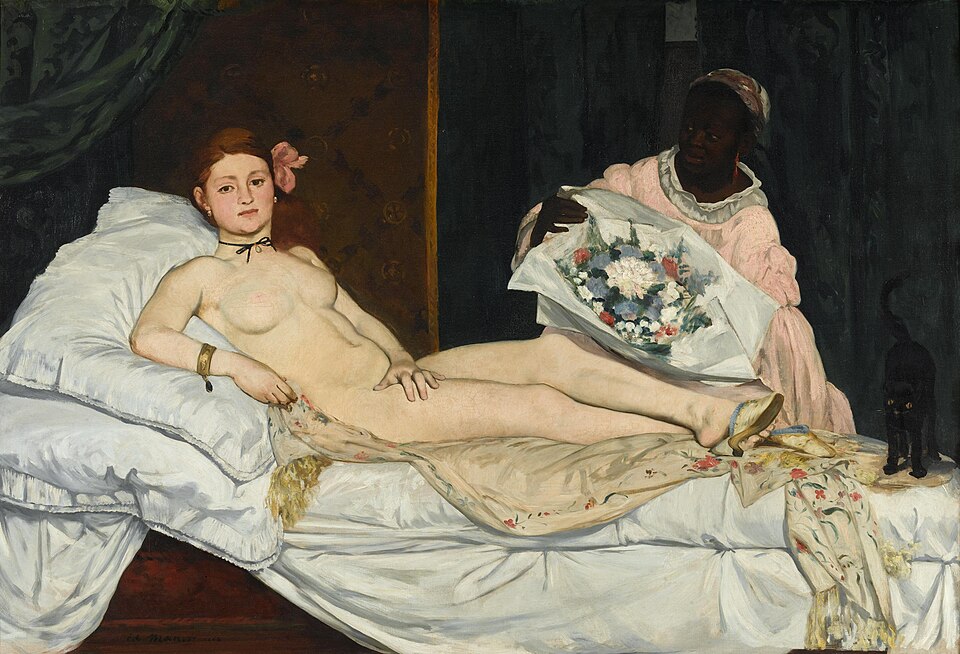 A painting by Manet titled Olympia
