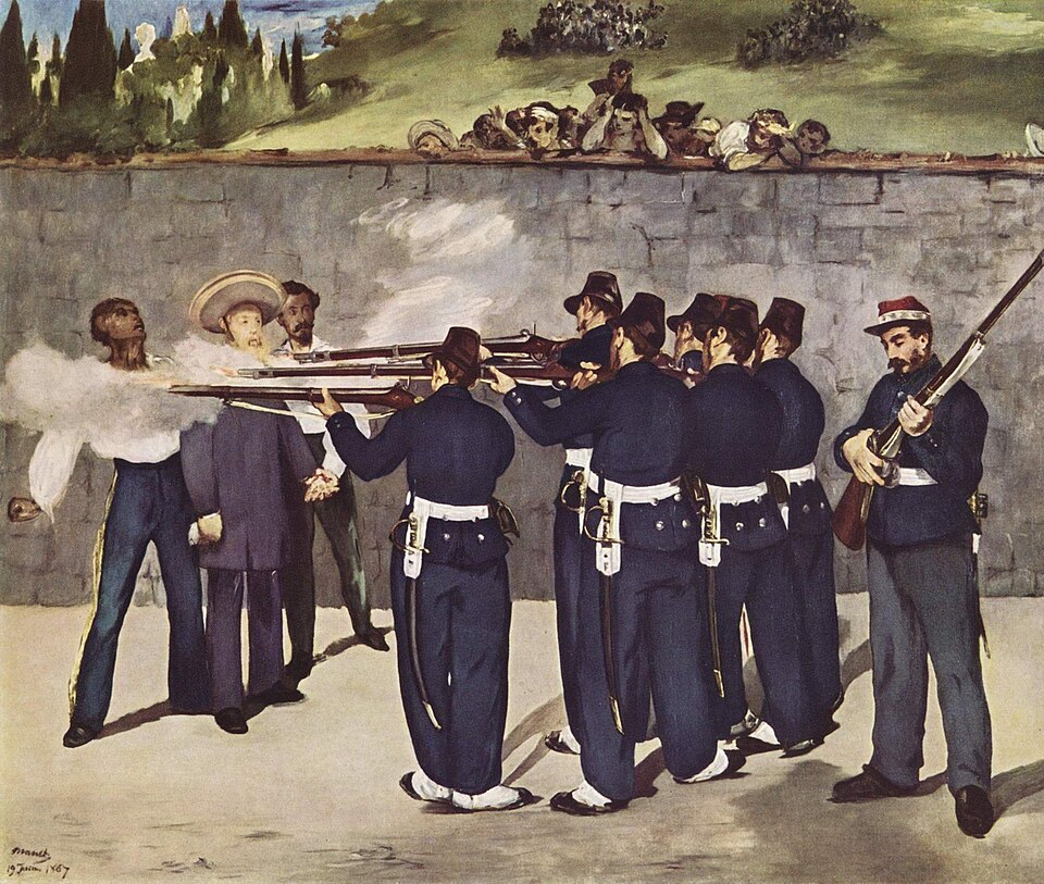 A painting by Manet titled The Execution of Emperor Maximilian