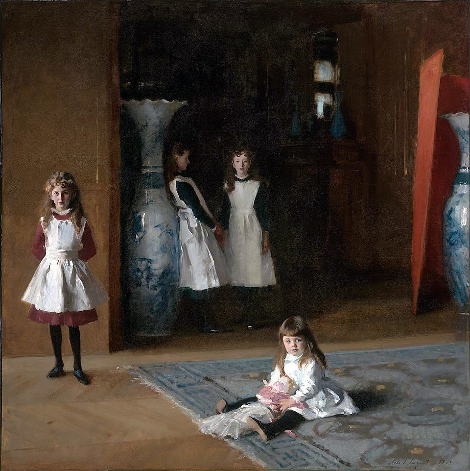 Master of Brushstrokes: The Top 10 John Singer Sargent Paintings Revealed 6 "The Daughters of Edward Darley Boit" by john singer sargent, painted in 1882. Features: This is not your typical family portrait. Note: The two giant Japanese porcelain vases depicted in the painting are on display in the same gallery, flanking the artwork itself..