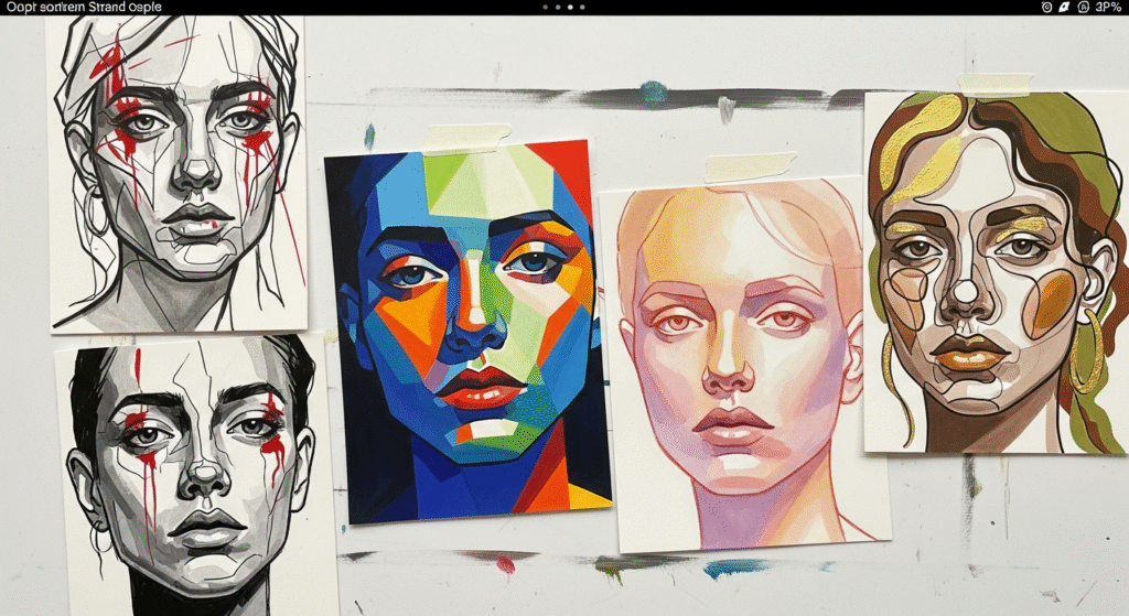 Abstract Portrait Painting Identity