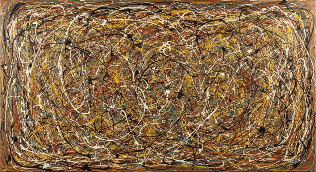 Masterpieces Unlocked: A Guide to The Metropolitan Museum of Art Paintings You Can't Miss 12 AI version of Autumn Rhythm (Number 30) (1950) by Pollock