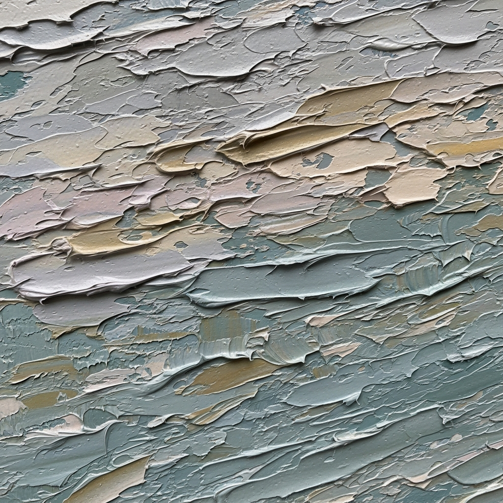 Decoding Abstract Art: What Makes a Good Abstract Painting Truly Great? 6 Detailed view showing thick impasto texture in abstract painting