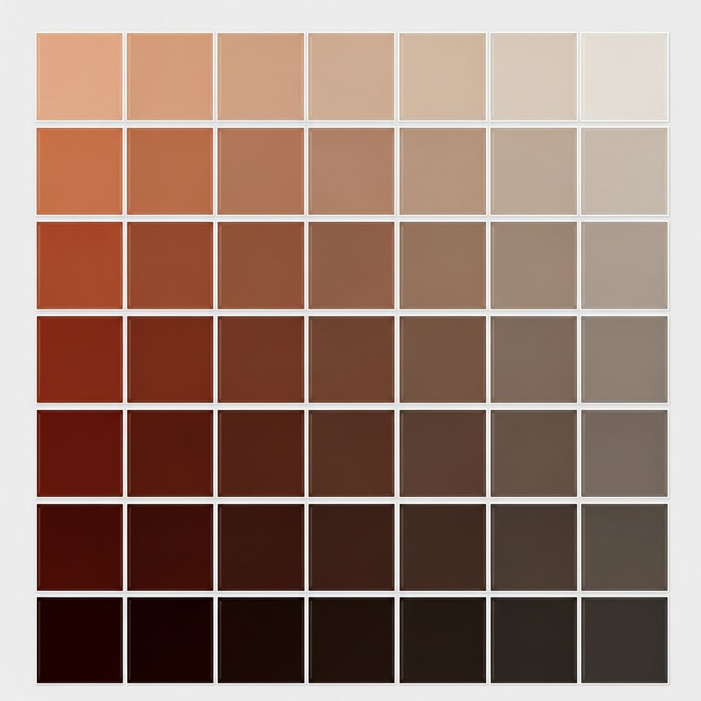 How to Make Brown Paint: Your Ultimate Guide to Mixing Perfect Shades 8 Visual guide demonstrating how to adjust brown paint's hue, value, and saturation through color gradients