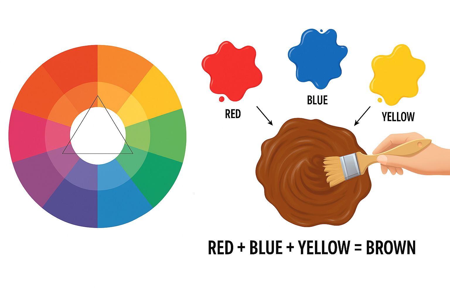 How to Make Brown Paint: Your Ultimate Guide to Mixing Perfect Shades 5 Color wheel using primary colors to mix brown paint