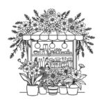 The Digital Bloom: Floral Clip Art Guide for Designers 12 florist shop floral line art black outline no fill white background minimalist high quality d