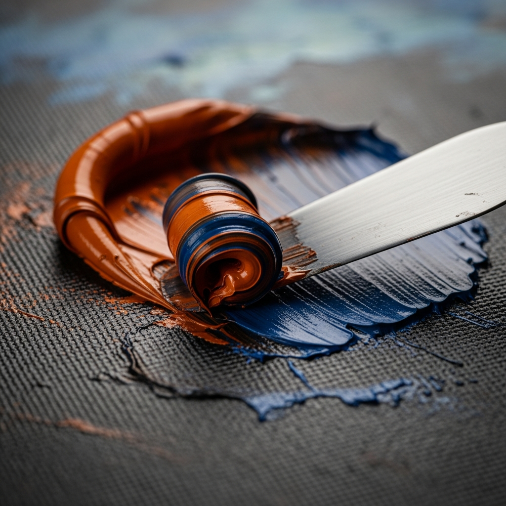 From Disaster to Masterpiece: How to Rescue a Painting You Think You've Ruined 6 Extreme macro close-up of a palette knife scraping thick, wet oil paint off a canvas, showing the textured weave beneath the curling impasto paint.