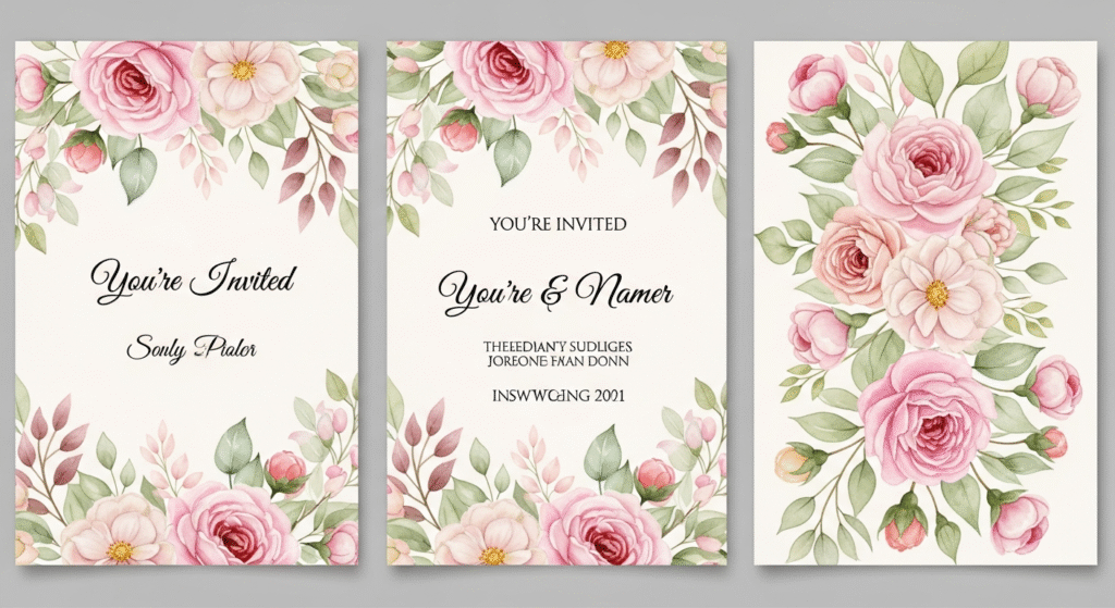 The Digital Bloom: Floral Clip Art Guide for Designers 6 Watercolor floral clip art bundle featuring soft pink and green tones.