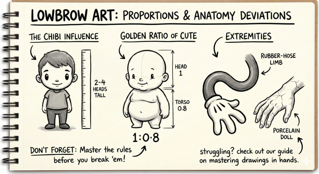 Lowbrow art: Proportions and Anatomy Rules