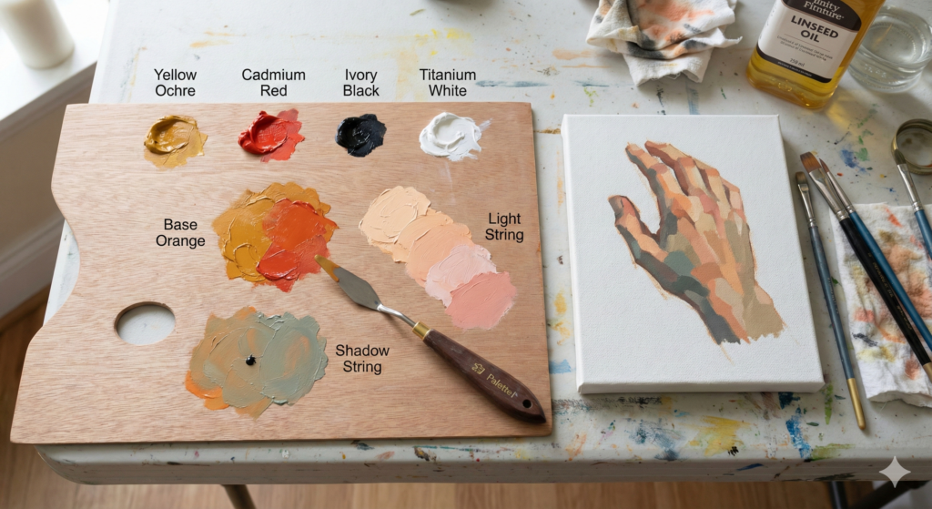 The Ultimate Zorn Palette Challenge: Master Color Harmony with 4 Tubes 4 Paint a portrait or a hand study.