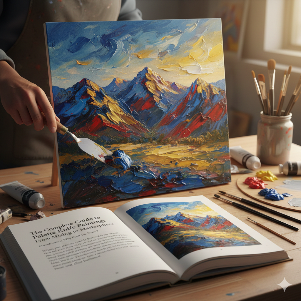 Master Palette Knife Painting: Techniques, Tools, and the Science of Impasto 3 Master Palette Knife Painting: Techniques, Tools, and the Science of Impasto with mountain landscape
