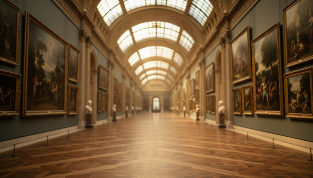 Best Virtual Art Tours for 2026: Wide angle shot of a grand museum hall