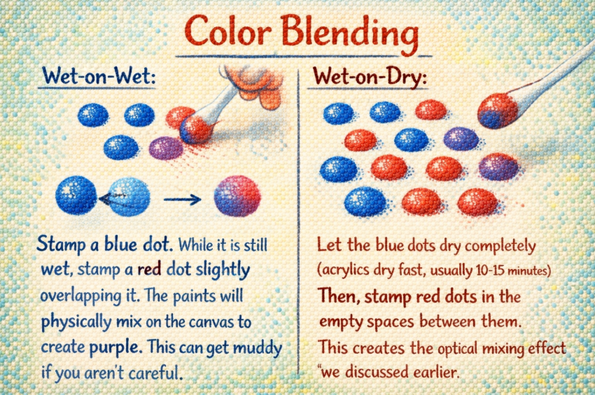 q-tips wet on wet and wet on dry