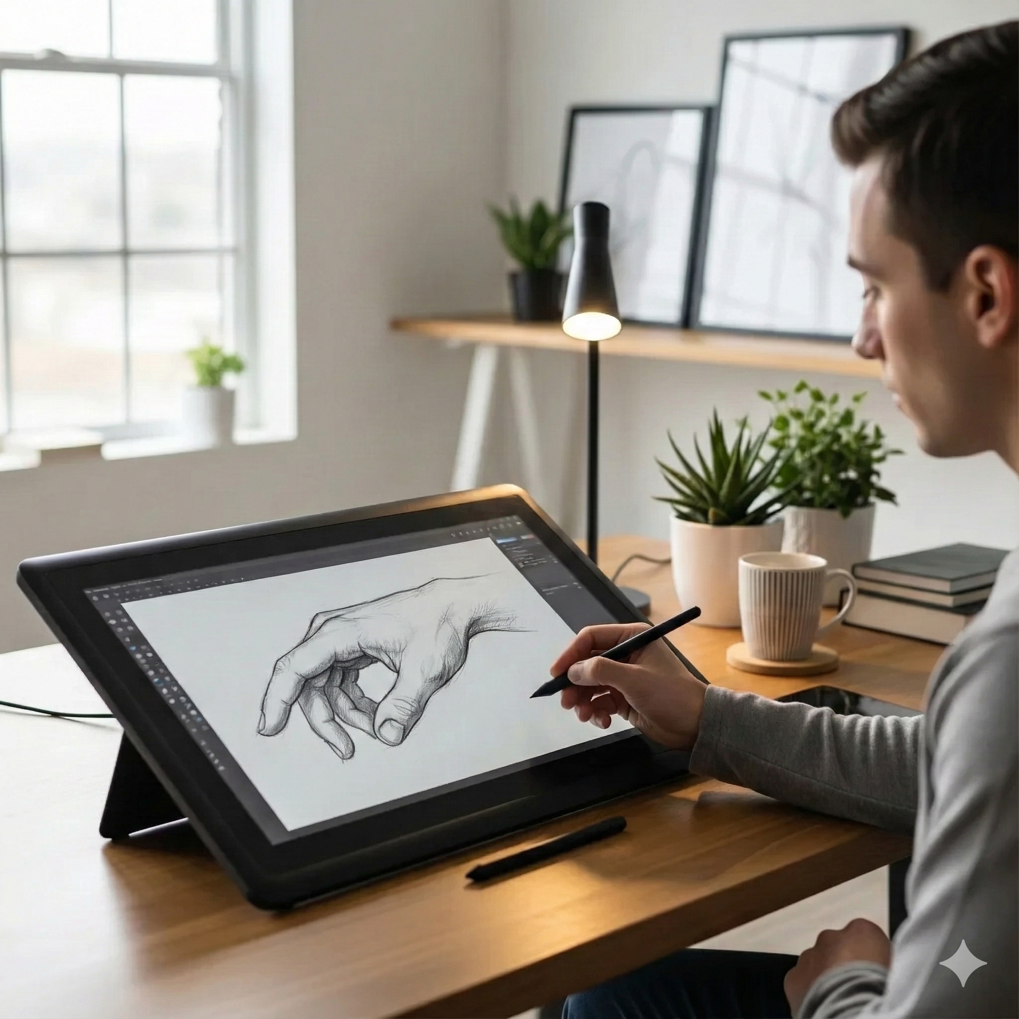 Mastering Drawings in Hands: A Comprehensive Guide to Realistic Hand Art 10 artist using ipad to sketch hand