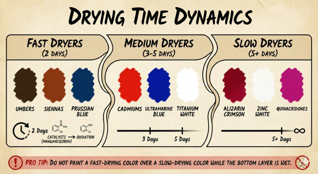 drying times of pigments table