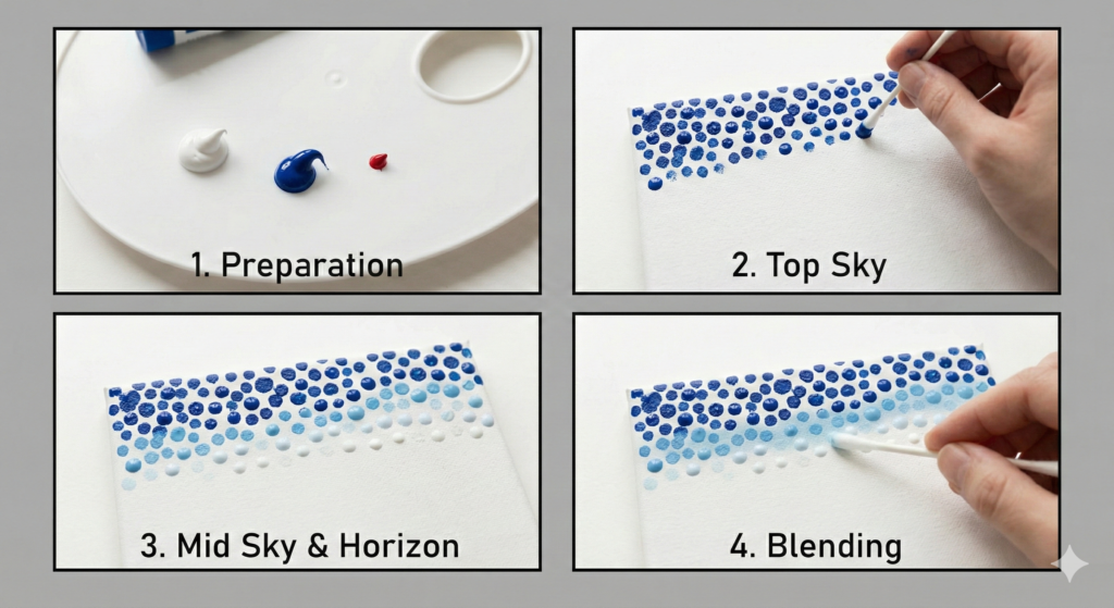 sky prep with q tips