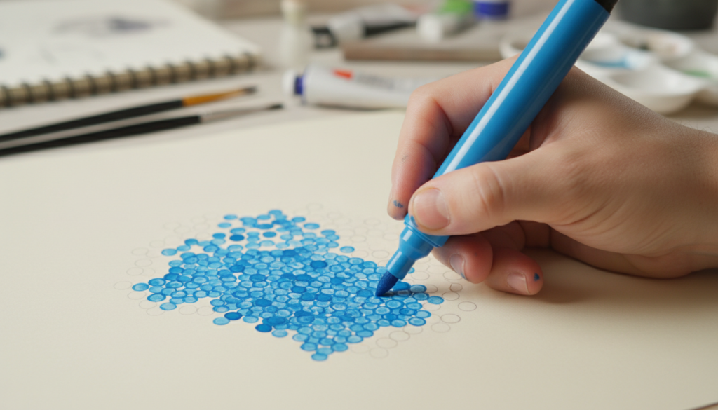 streak free blue circles