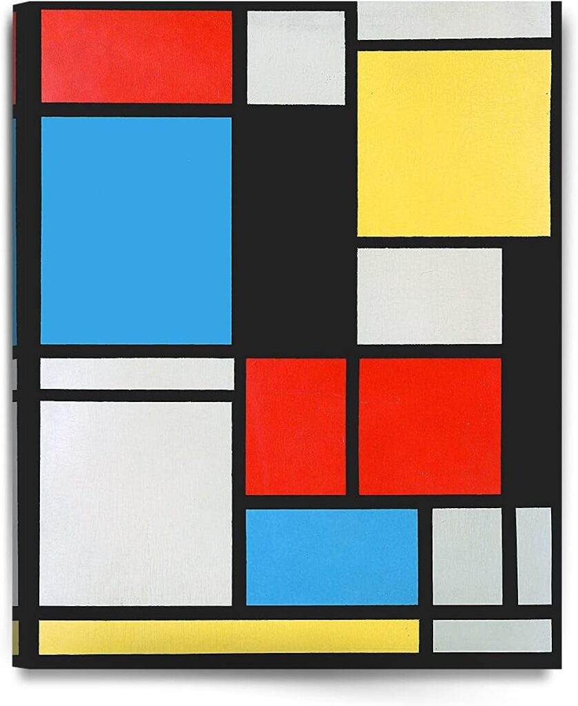 Art Auctions 2025: Record Sales, Market Trends & Investment Insights 6 Piet Mondrian's geometric abstract painting with red, blue, yellow, and black rectangles on white background