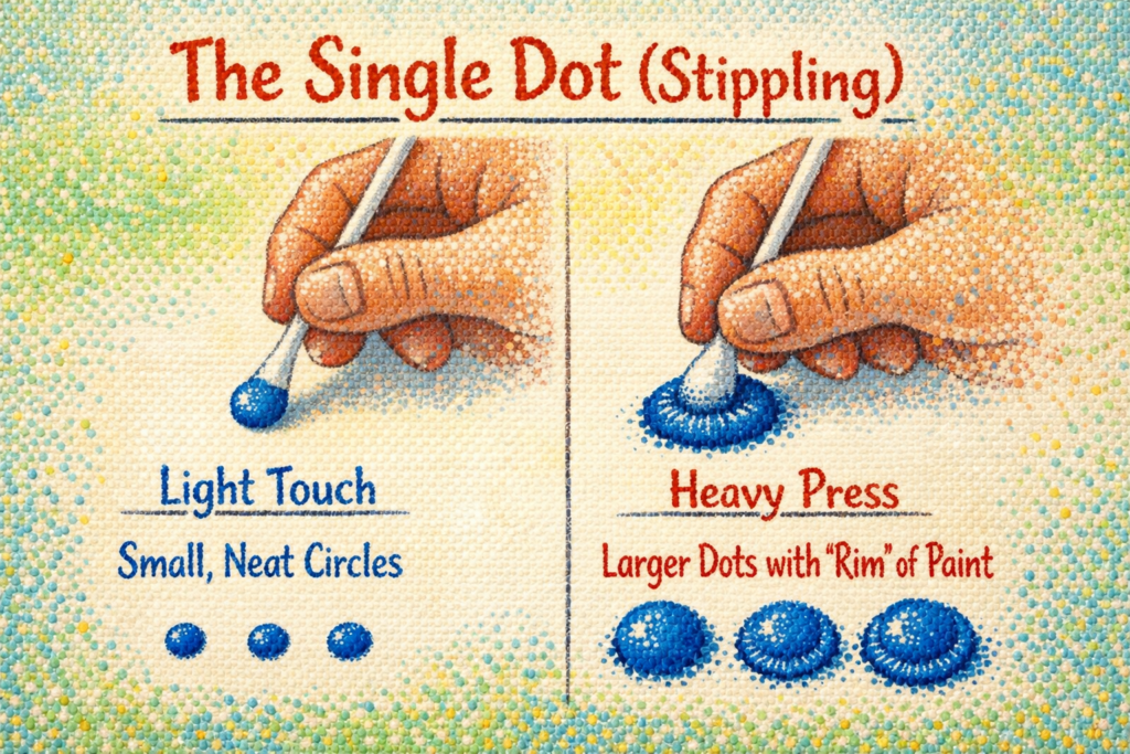 stippling method with q tips