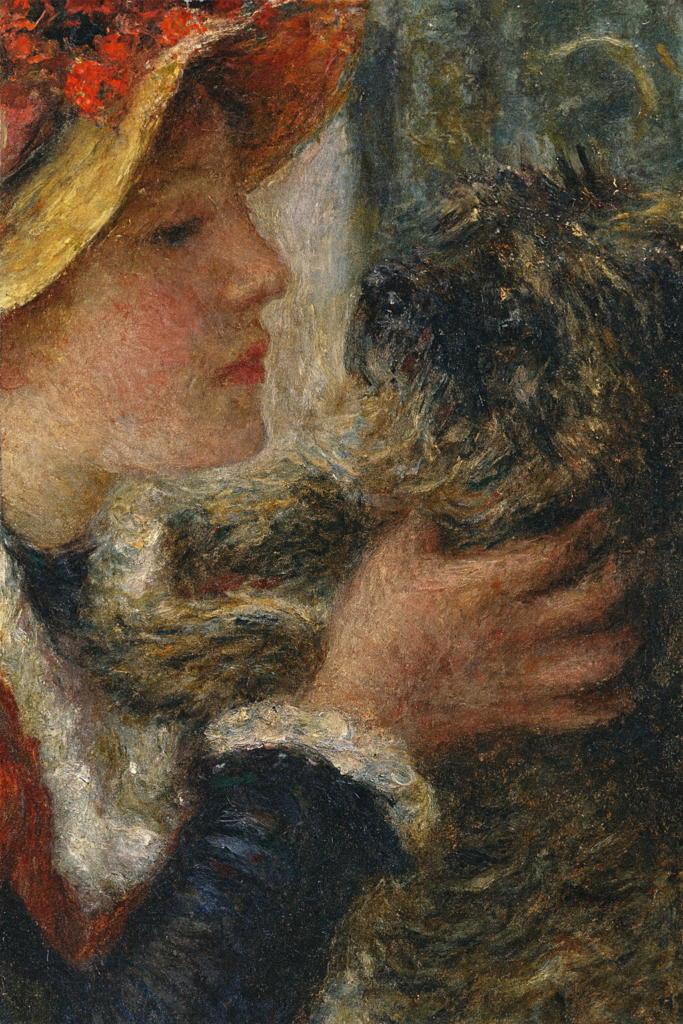 the dog with mistress