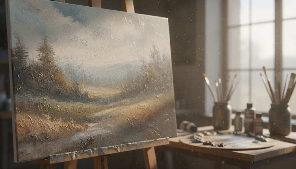 Art Trends 2026: The Definitive Forecast for Painters, Collectors & Designers 5 Art Trends 2026: picture on easel fuzzy valley topic