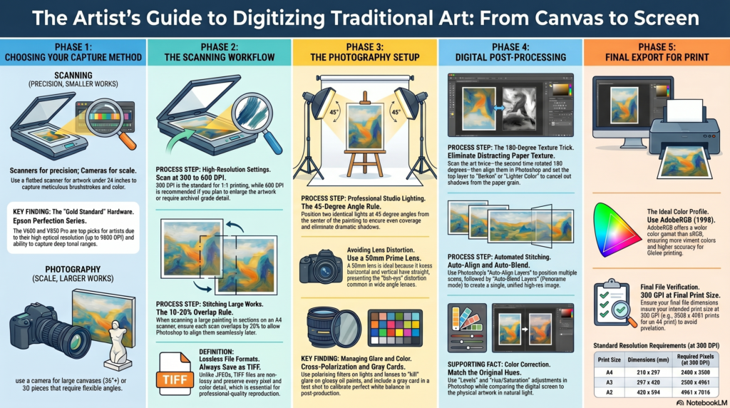 Guide to Digitizing Traditional Art infographic